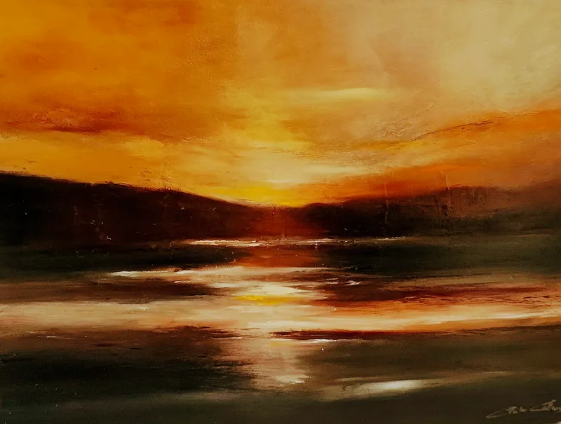 coucher sur le lac st cassien